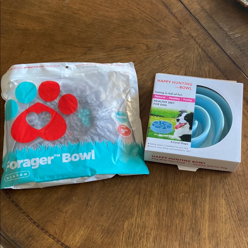 Chewy Dog Bundle - Forager Bowl and Happy Hunting Bowl NWT
